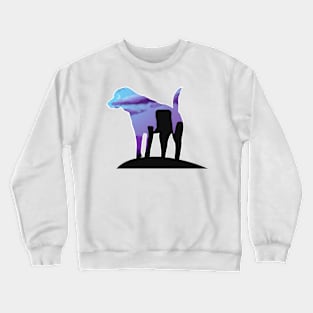 Luna Dog Silhouette :: Canines and Felines Crewneck Sweatshirt